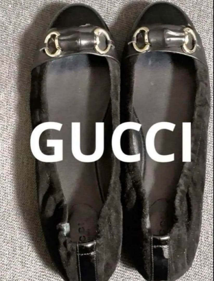 新品未使用GUCCI ブラック フラットシューズサイズ25センチ 25新作 グッチ Cub3d バレリーナ (GUCCI/フラットシューズ) 814545