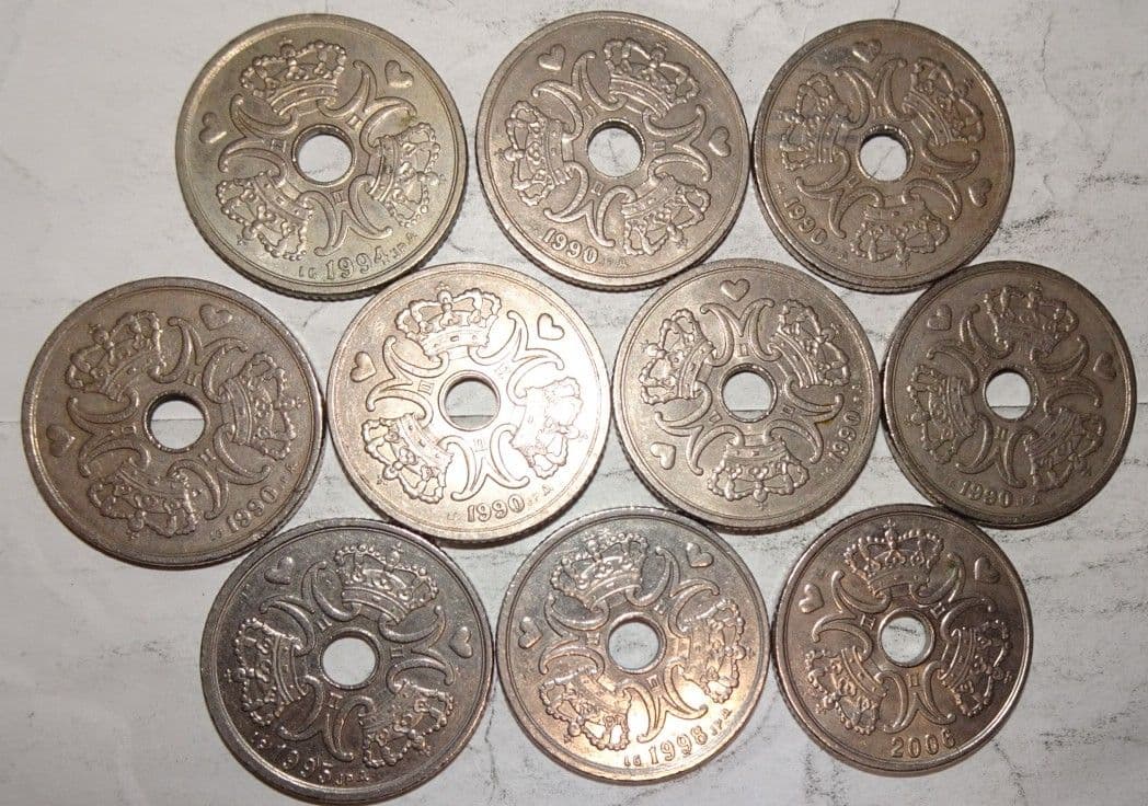 デンマーク硬貨【5クローネ 10枚】約28mm c - メルカリ