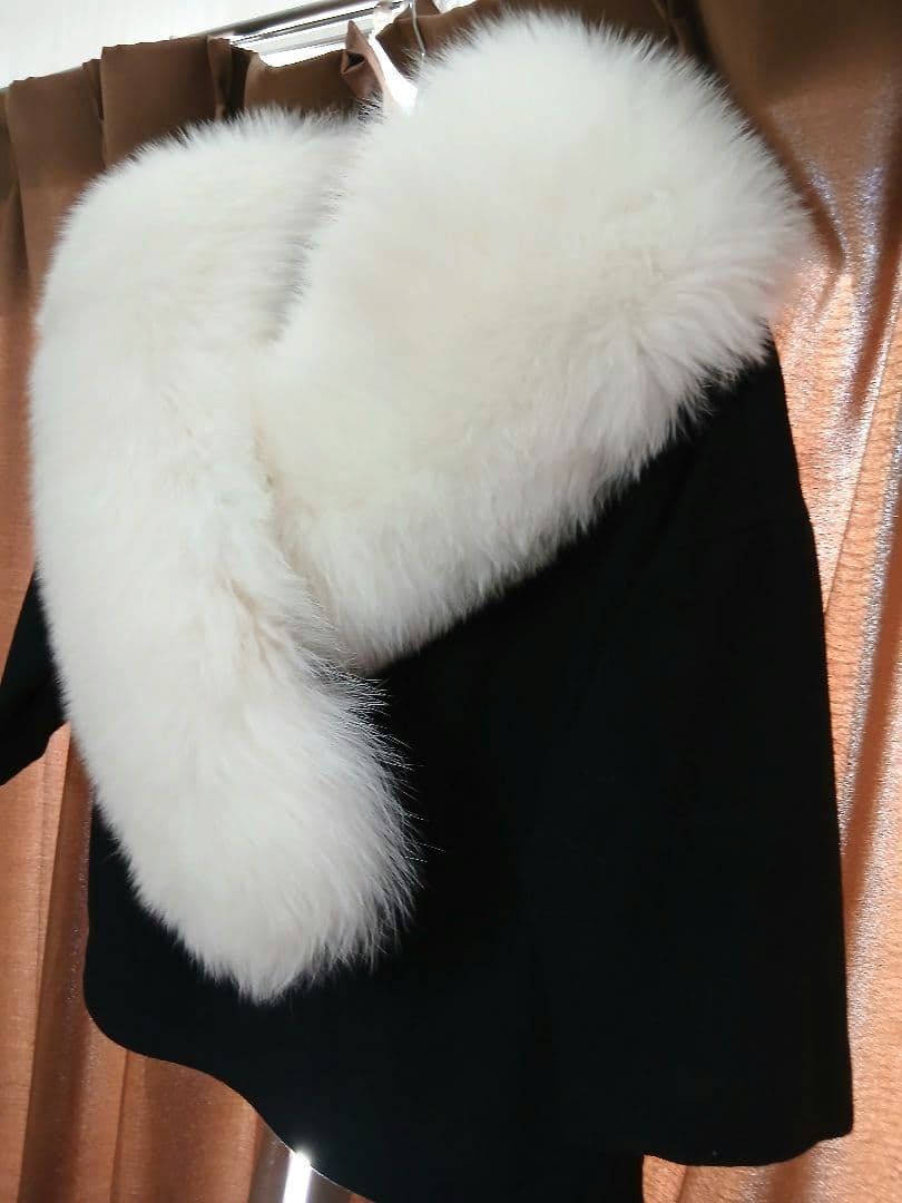 未使用) SAGAシャドーFOXショール ショール 成人式 振袖用 シャドーフォックス 毛皮 本物 最高級 日本製