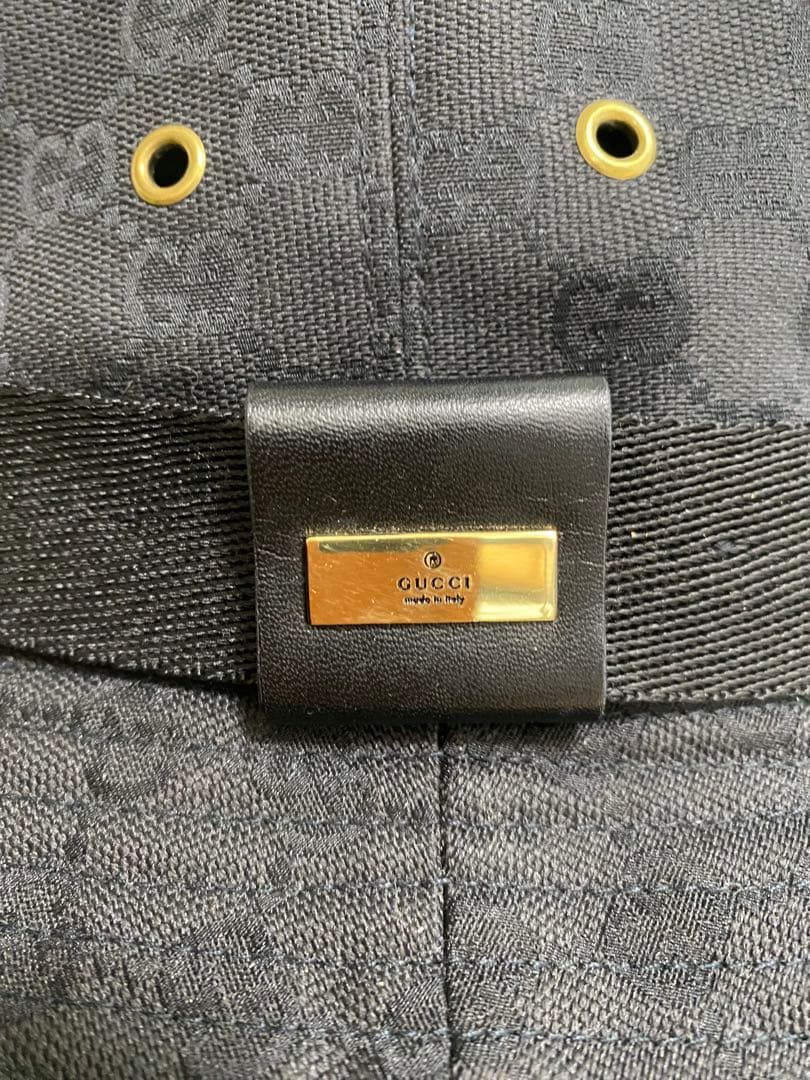 最終値下げ！】【レア！ヴィンテージ】GUCCI ハット モノグラム 黒