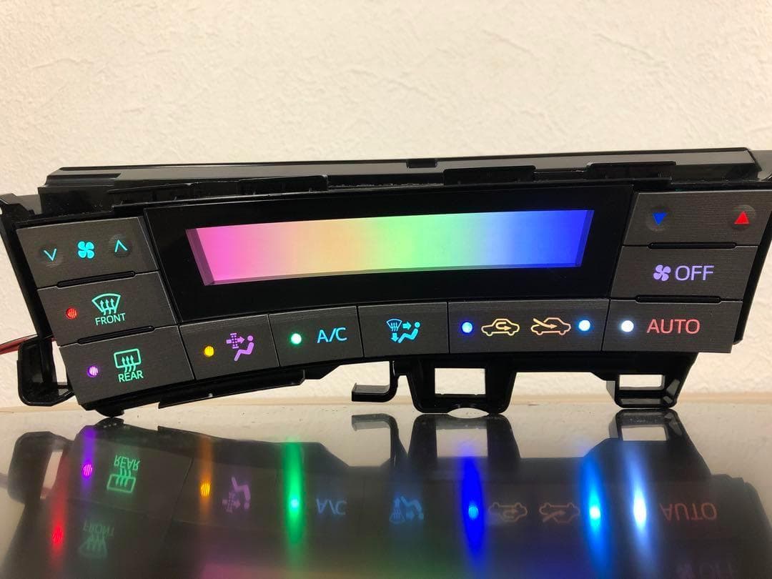 【自動色変化仕様】ZVW30 プリウス　後期　エアコンパネル　LED打ち替え t プリウス 30系 LED 打ち替えキット エアコンパネル 内装 前期 後期