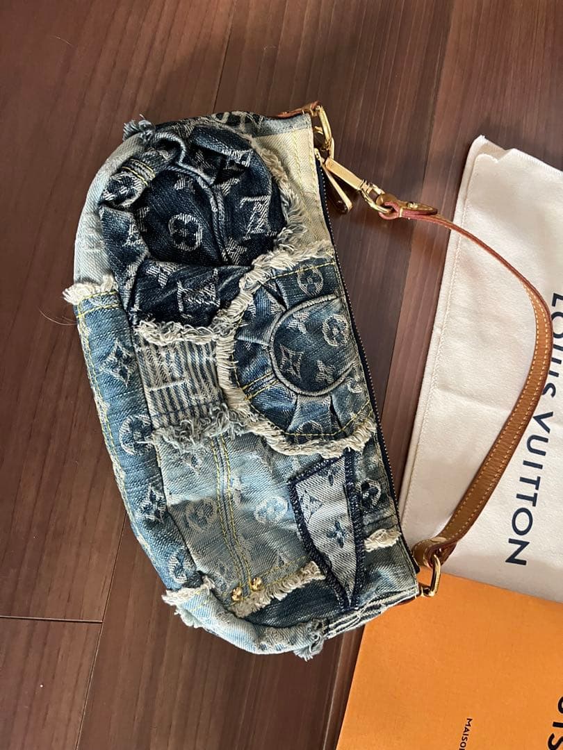 ルイヴィトン パウチィ デニム バッグ - メルカリ