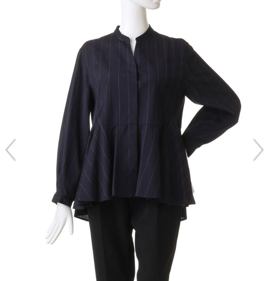 ブライトストライプキーネックブラウス　サイズ38　エブール　ebure News | ebure(エブール)