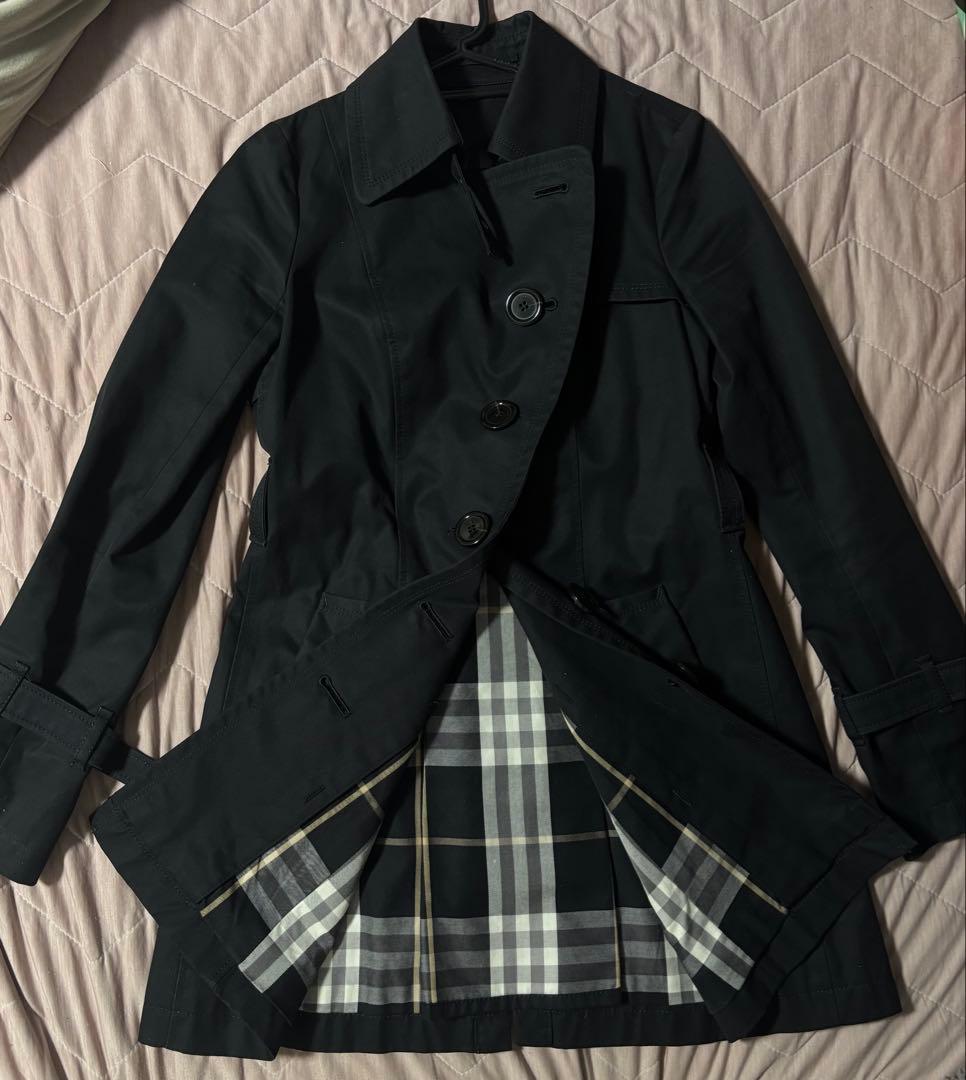 値下げ★BURBERRY LONDON トレンチコートブラック38 BURBERRY（バーバリー） ロング トレンチ コート ブラック レディース