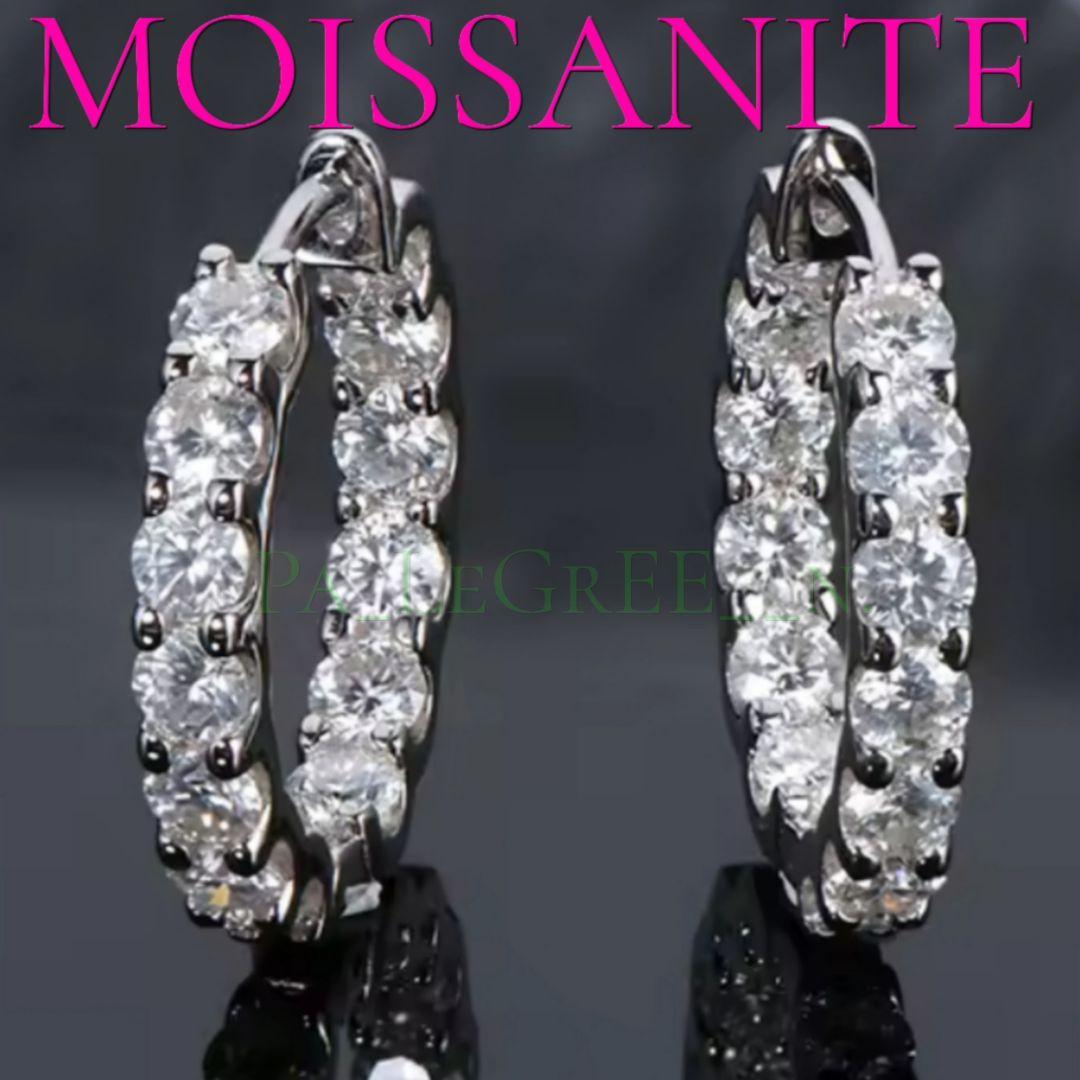 aa0eピアス♪レディース　モアサナイト　フープ　シンプル　S925　プラチナ 楽天市場】モアサナイト ピアス フープピアス 高品質Silver925