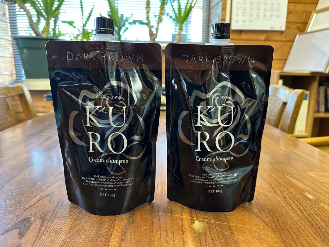 バランローズ KUROクリームシャンプー 400g （2個セット）ダーク