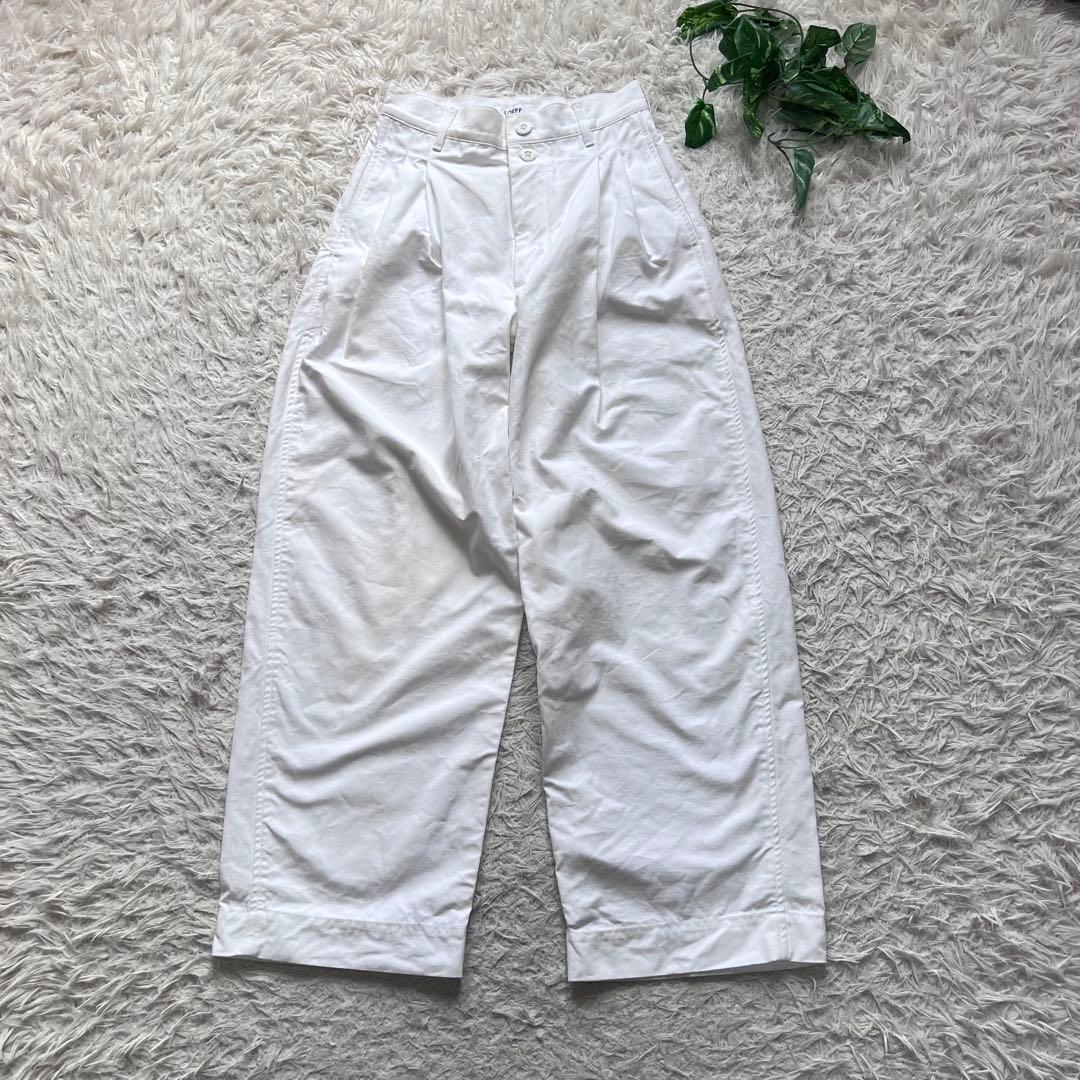 名作 LOEFF ロエフ 日本製 コットンツイル2タックパンツ 綿ワイド