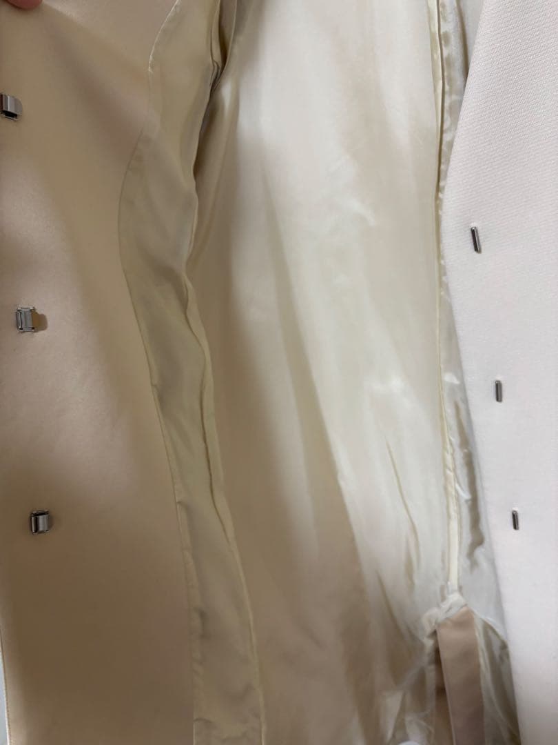 ANAYI ベージュ ノーカラー コート36上品綺麗 - メルカリ