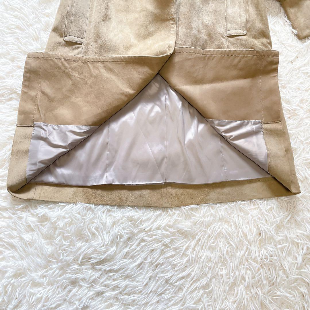 美品✨グレースクラス ラムレザー スウェードロングコート M ベルト