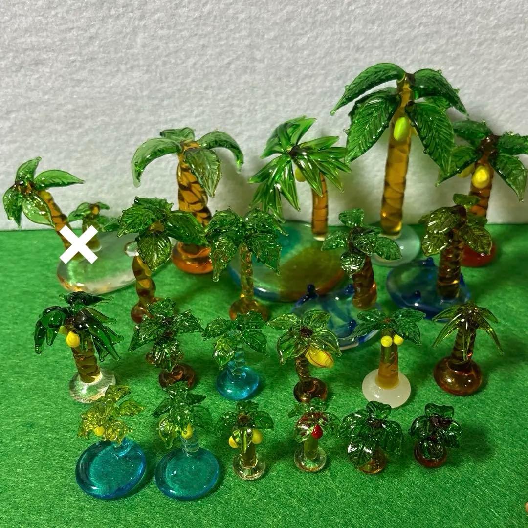 ヤシの木 ガラス細工 ミニチュア - メルカリ