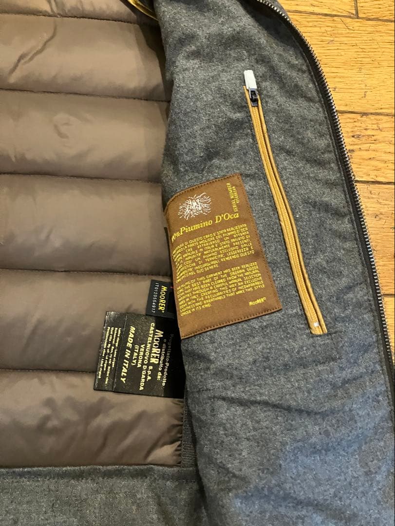 ゆうきじい様専用 MOORER ムーレー カシミヤダウンベスト 44 - メルカリ