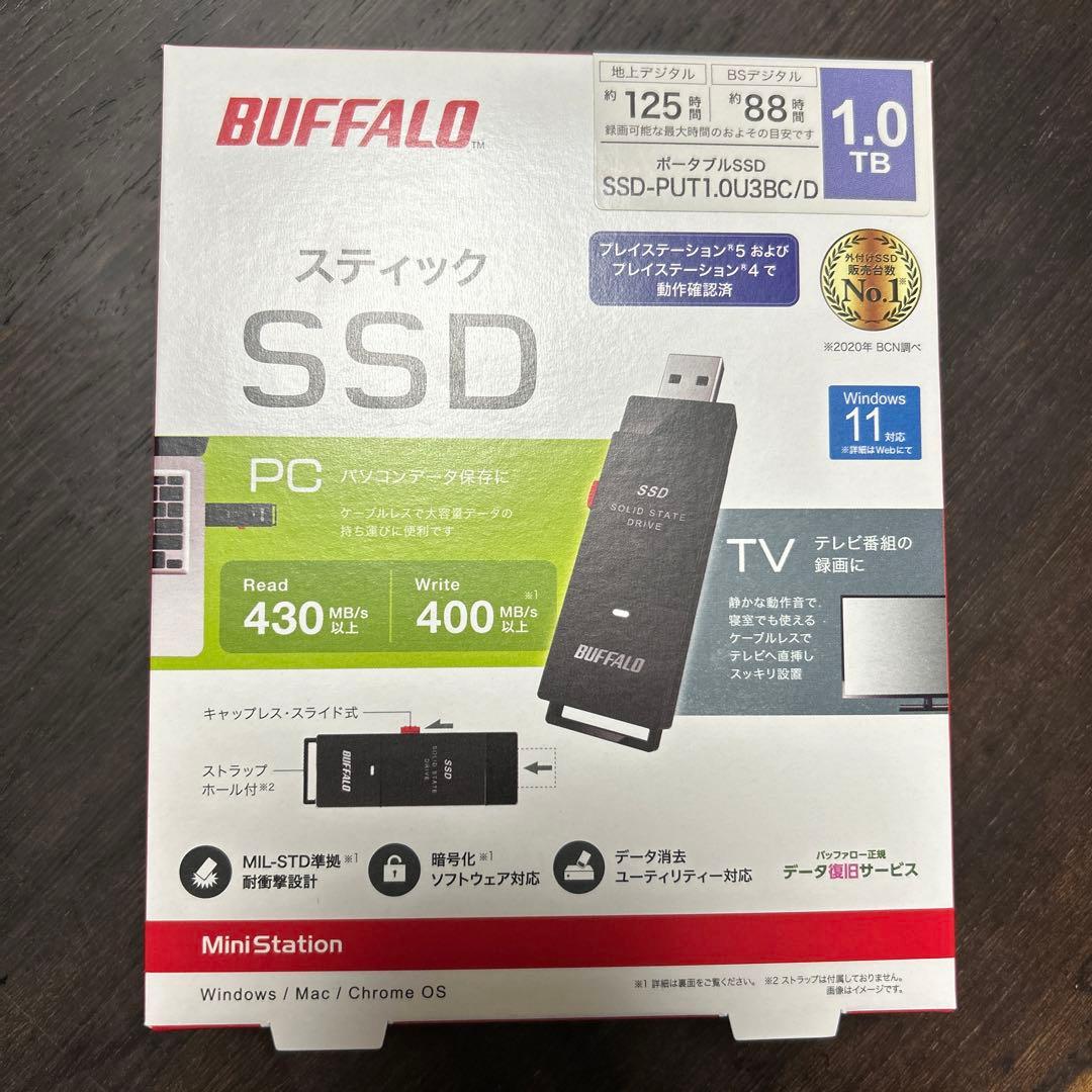 BUFFALO スティックSSD 1.0TB SSD-PUT1.03BC