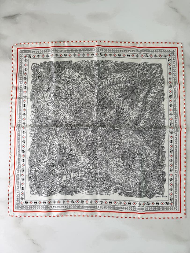 エルメス カレ55 バンダナ スカーフ ペイズリー柄 『マハラニの庭