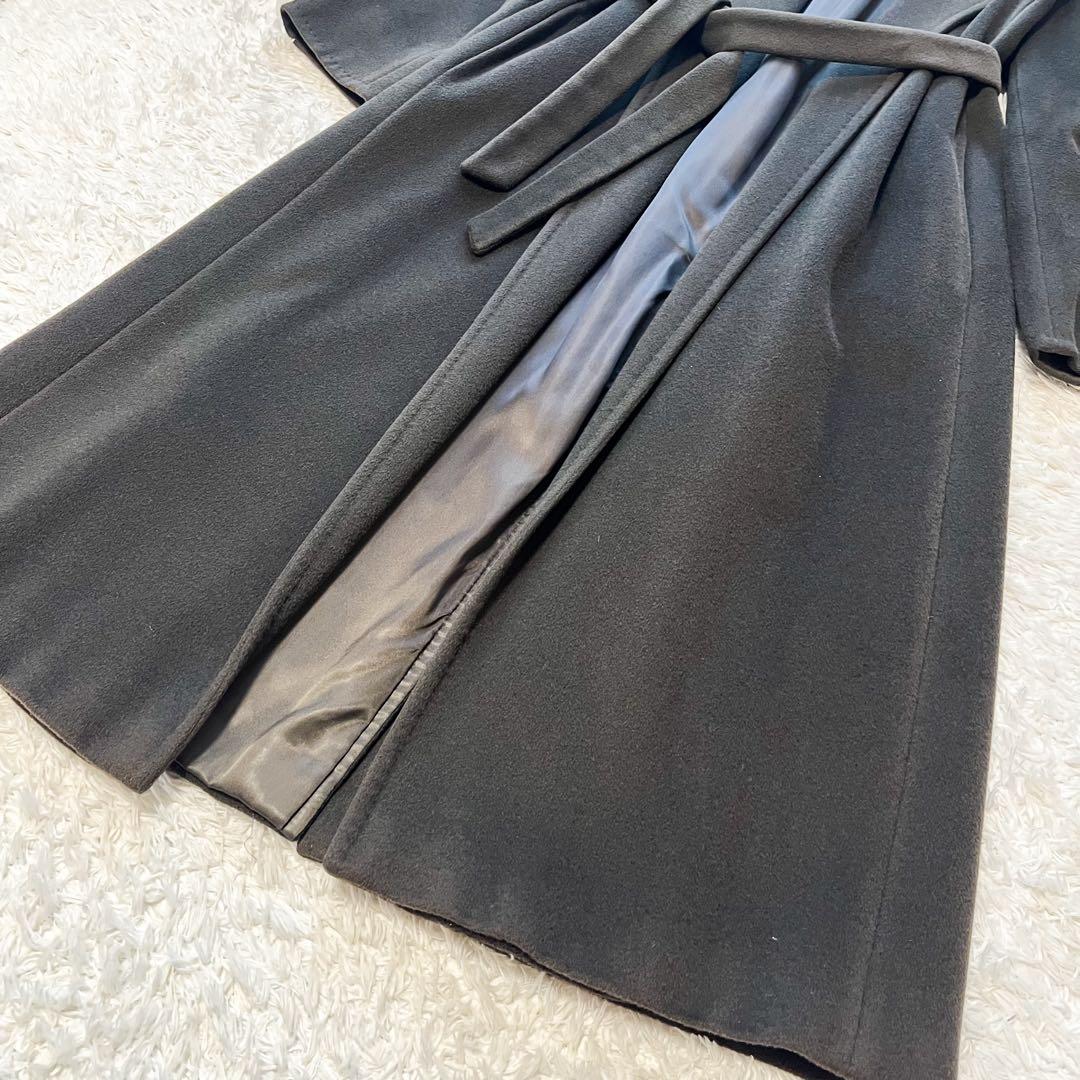 白タグ MaxMara ベルテッドコート マニュエラ アルパカ 深緑 40 - メルカリ