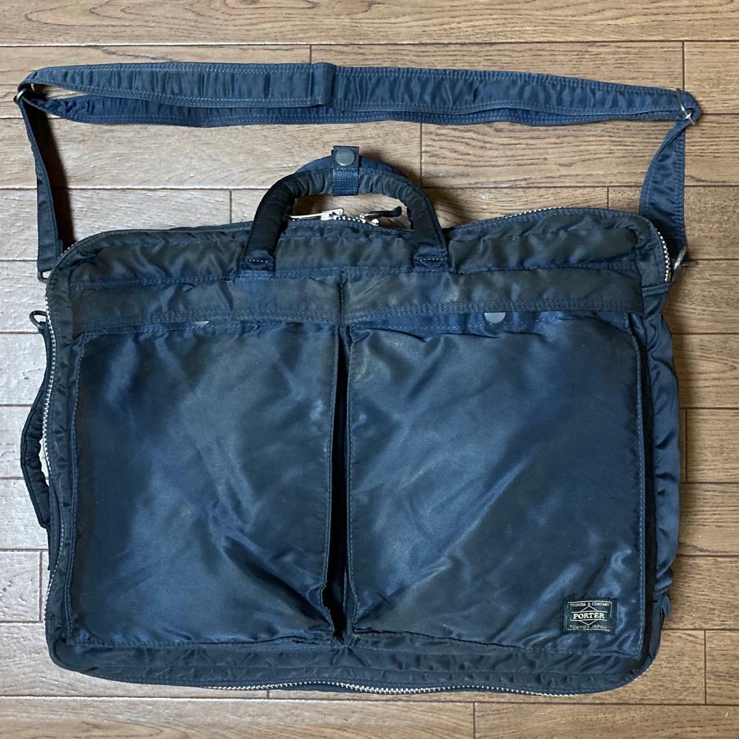 希少！HEAD PORTERヘッドポータータンカーネイビー3WAYブリーフケース
