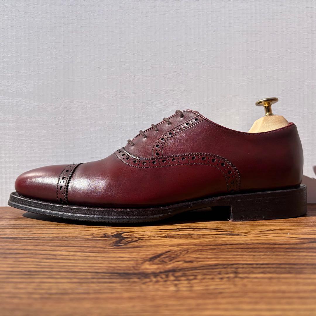 美品】ジャランスリウァヤ ストレートチップ 25cm バーガンディ 内羽根