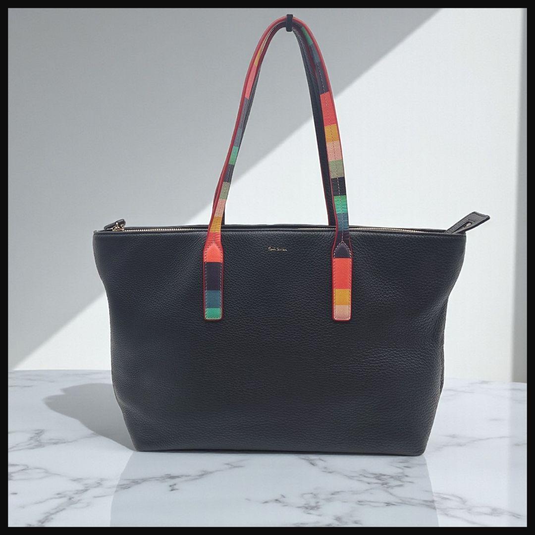 【極美品】ポールスミス　レザー トートバッグ マルチカラー 　メンズ　レディース 極美品】ポールスミス レザー トートバッグ マルチカラー メンズ