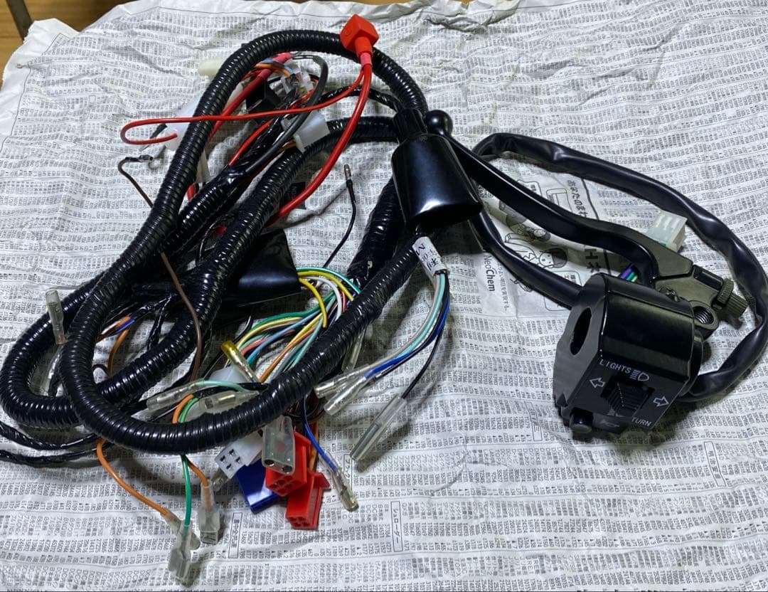 シャリー12Vメインハーネス、クラッチ付きスイッチセット GM-MOTO ジーエムモト メインハーネス&電装パーツキット CHALY