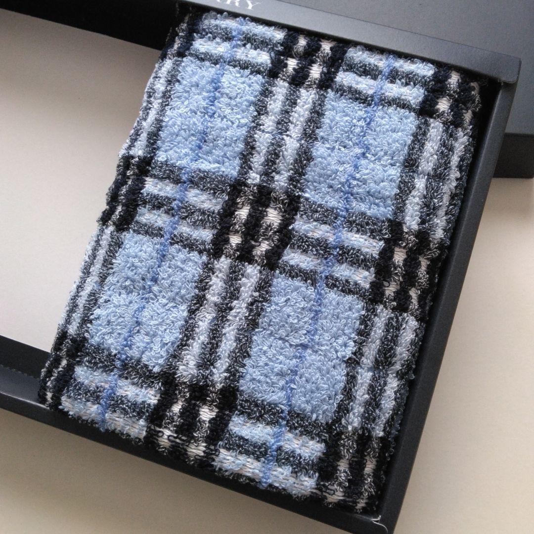 新品未使用 BURBERRY バーバリーフェイスタオル ブルーチェック - メルカリ