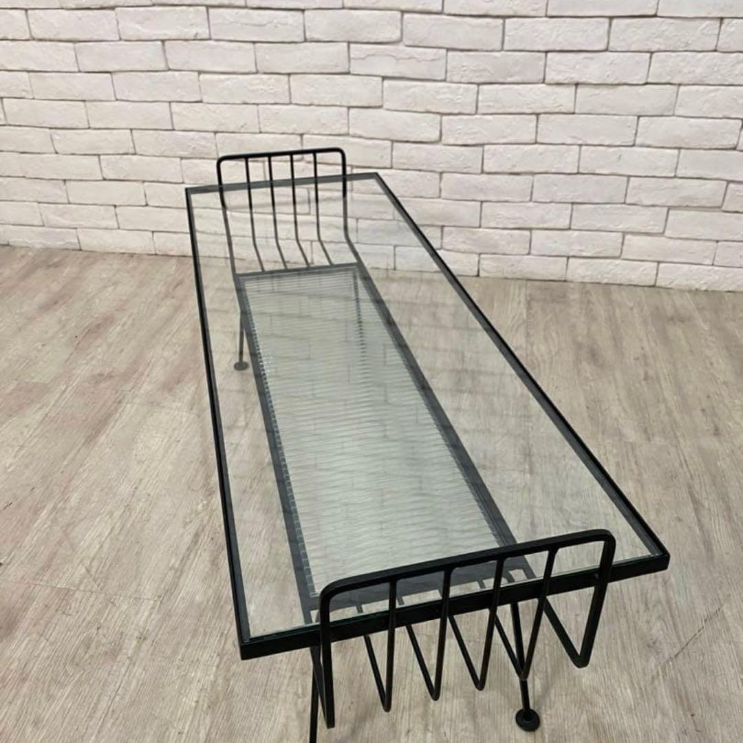 3/9までの出品‼️定価3万円 ウニコ ガラス アイアン ローテーブル 机