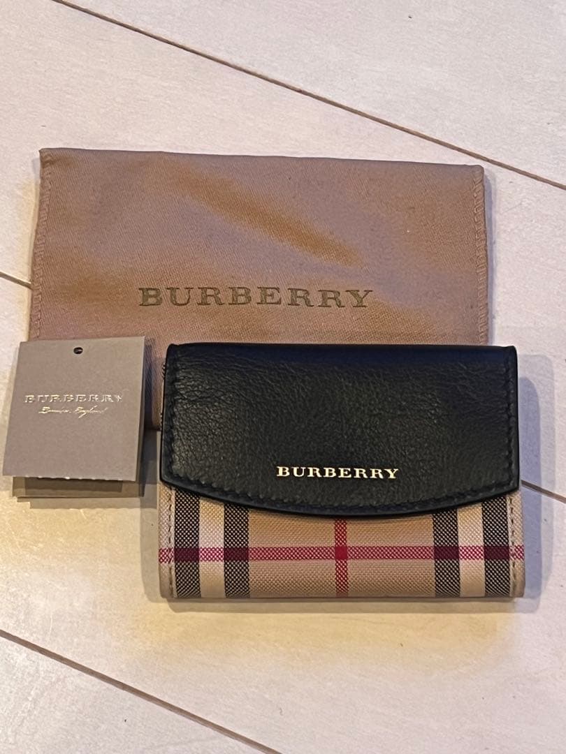 BURBERRY 名刺入れ ブラック/ベージュ バーバリー BURBERRY カードケース 名刺入れ MS BATEMAN DFC 8069823