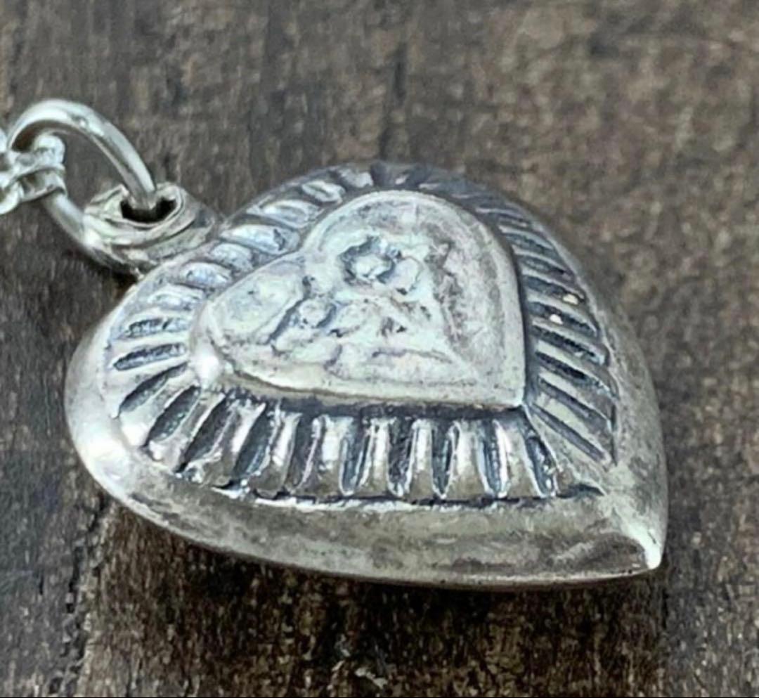 40sスウィートハートジュエリー勿忘草 シルバー ヴィンテージ トップ