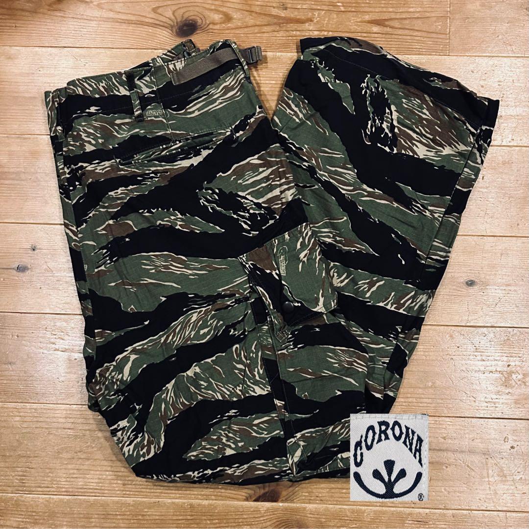 ミリタリー 古着 00s CORONA コロナ 迷彩 カーゴパンツ XL 美品 中古・古着通販】CORONA (コロナ) カーゴパンツ オリーブ サイズ:S