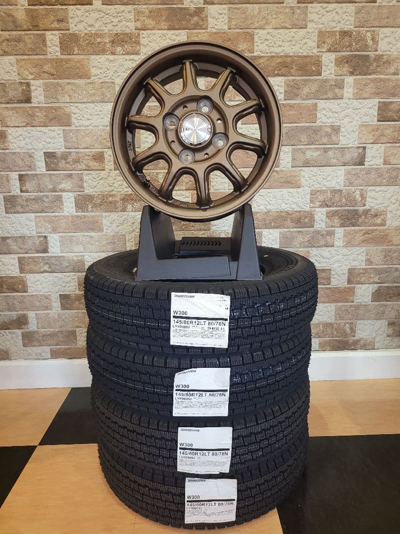 12インチホイール&ブリヂストンスタッドレス新品！軽トラ、軽バンに‼ Amazon | 届いたら取り付けるだけ 軽トラ・軽バンに スタッドレス