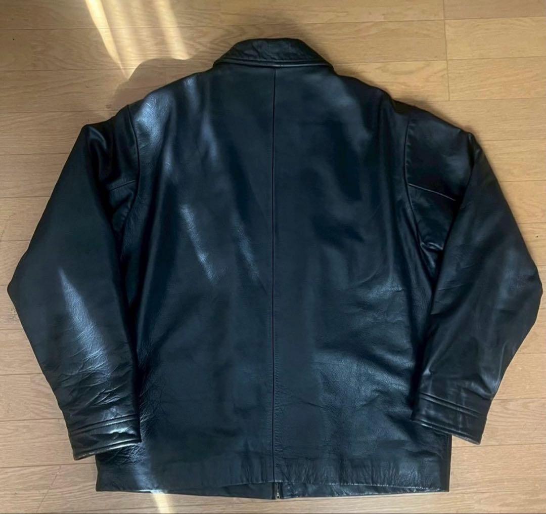 90s】OLD GAP レザージャケット 黒 L 中綿 野村訓市 - メルカリ