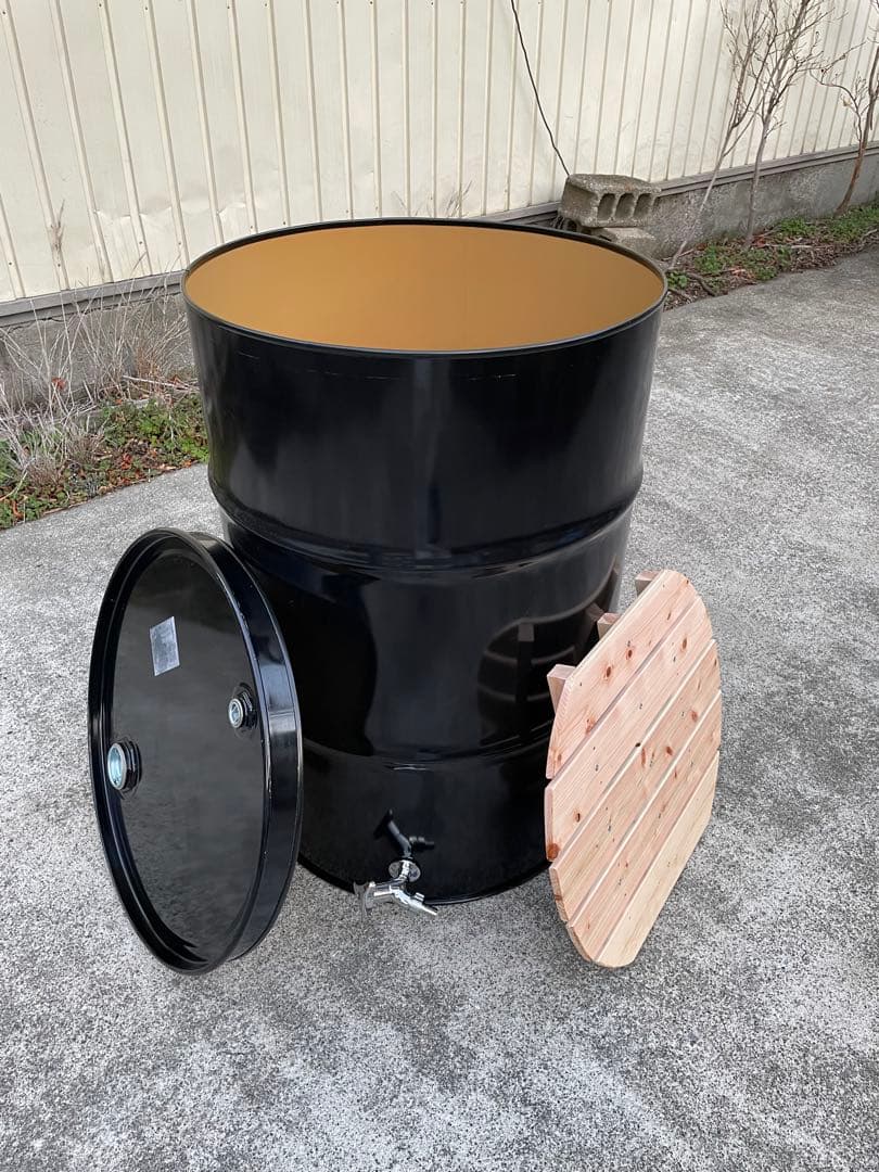 ドラム缶風呂 排水蛇口とすのこ付き NEWモデル✨ ドラム缶風呂 排水蛇口とすのこ付き - メルカリ