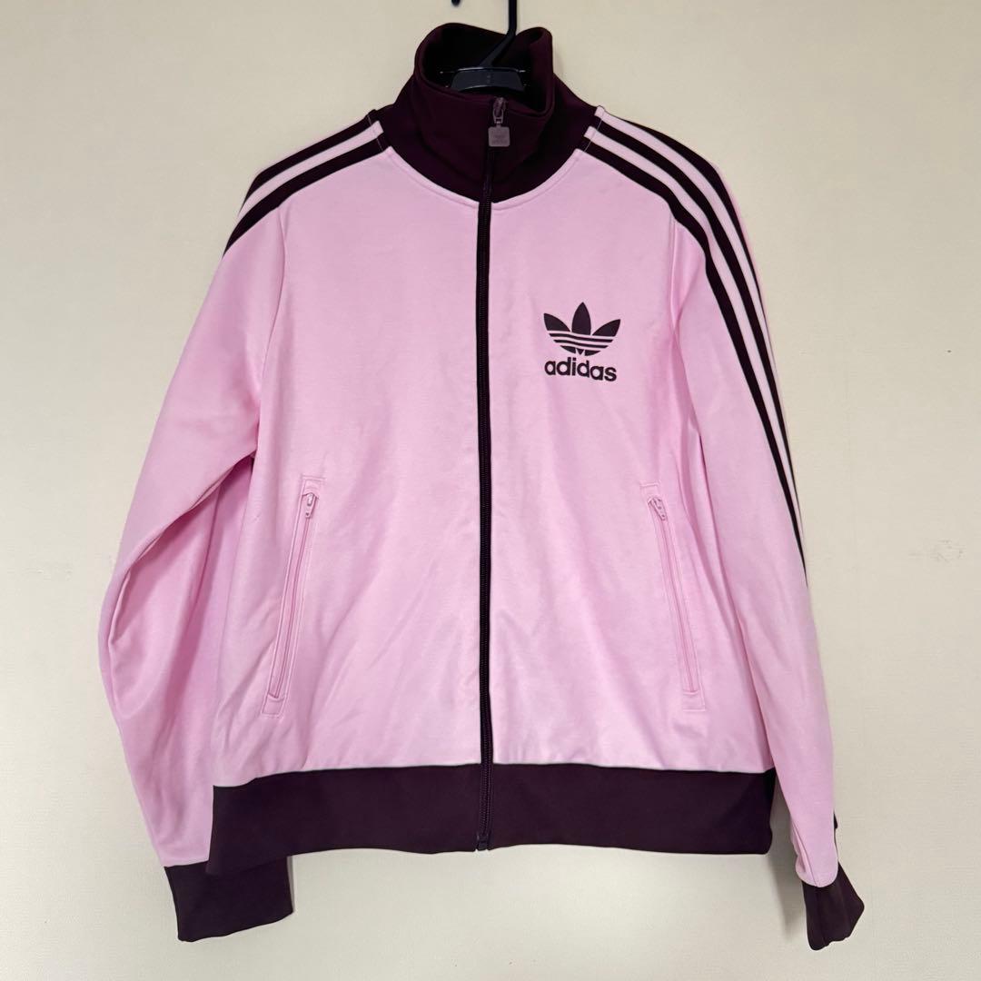 美品】adidas トラックジャケット ピンク/ブラウン ベッケンバウアー