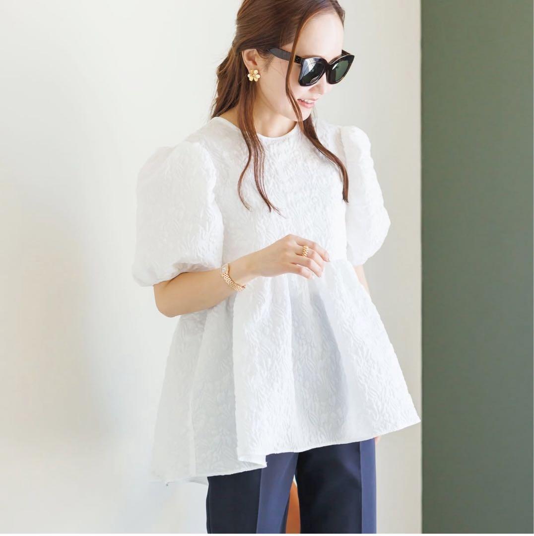 トップス bluelea New Jacquard Blouse Embroidery jacquard blouse | Bluelea