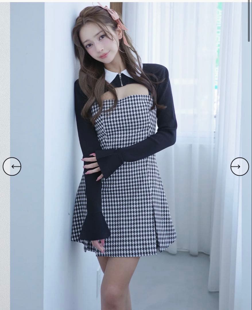 RANDY 千鳥柄ワンピース Houndstooth ensemble - メルカリ