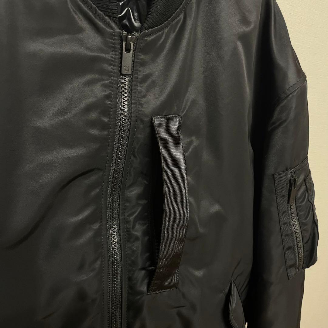 希少！ユニクロ +J ハイブリッドダウンオーバーサイズMA-1ブルゾン L黒