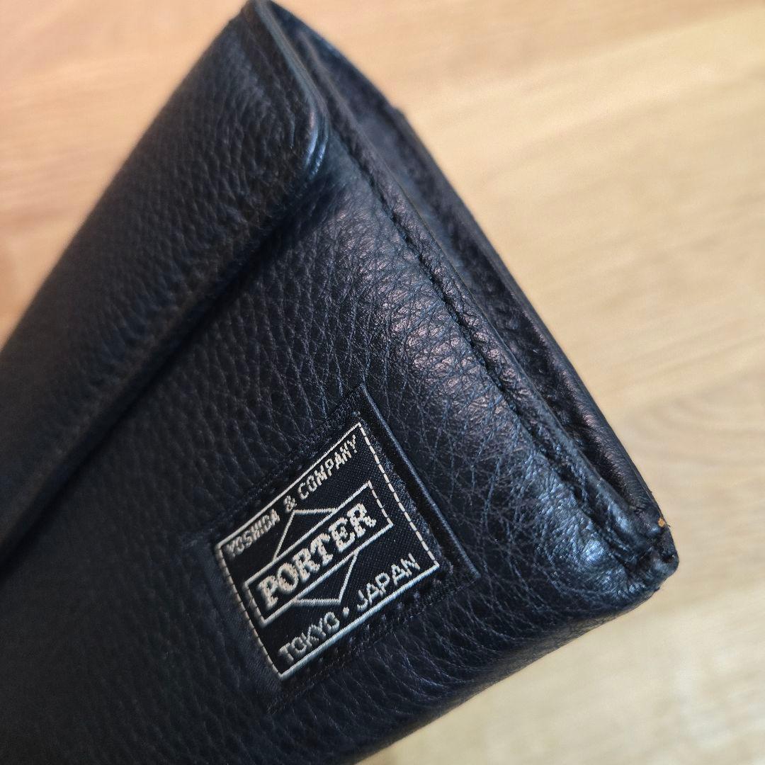 2週間使用美品】PORTER 長財布 CALM シュクリンクレザー ブラック