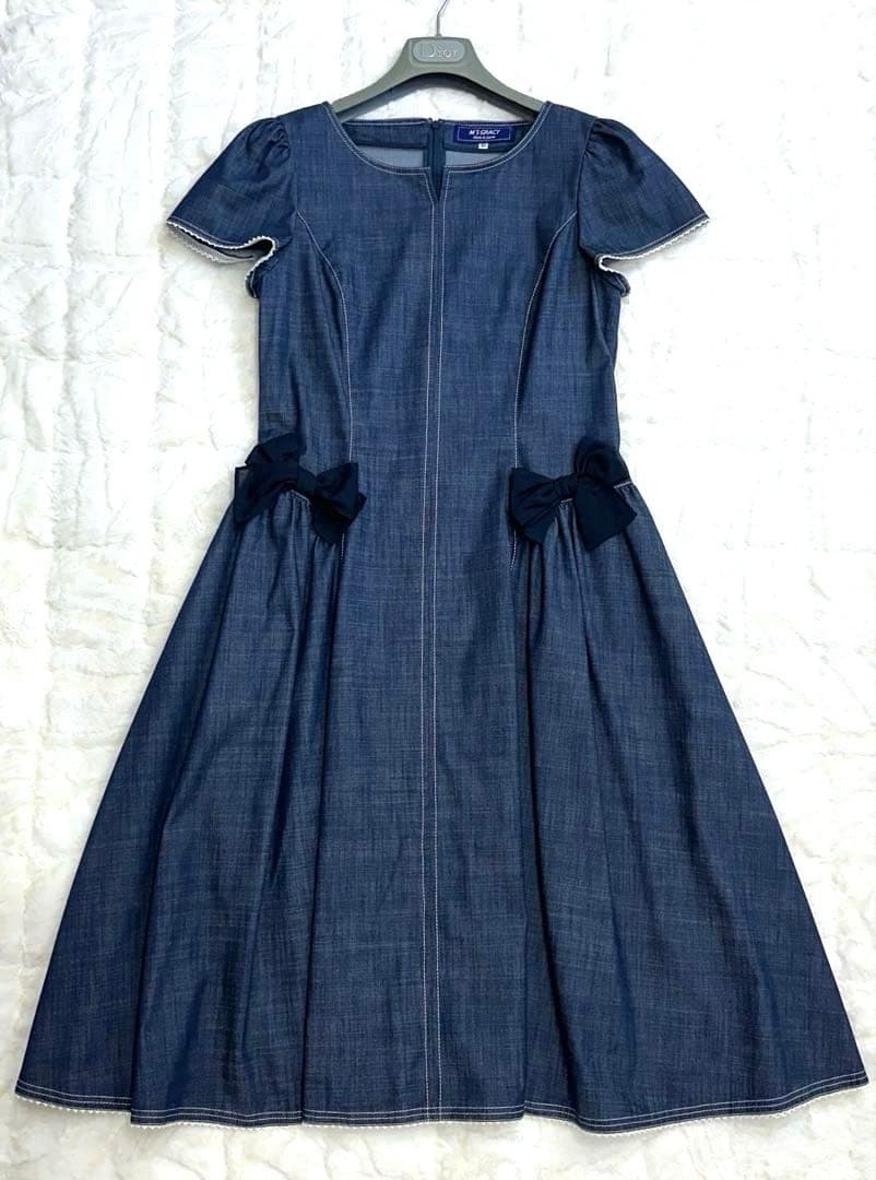エムズグレイシー リボン 半袖 デニム ワンピース サイズ40 2026年最新】エムズグレイシー 40 ワンピースの人気アイテム - メルカリ
