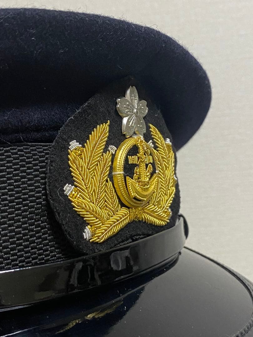 大日本帝国海軍 士官軍帽 制帽 56cm 複製品 日覆付 日本軍