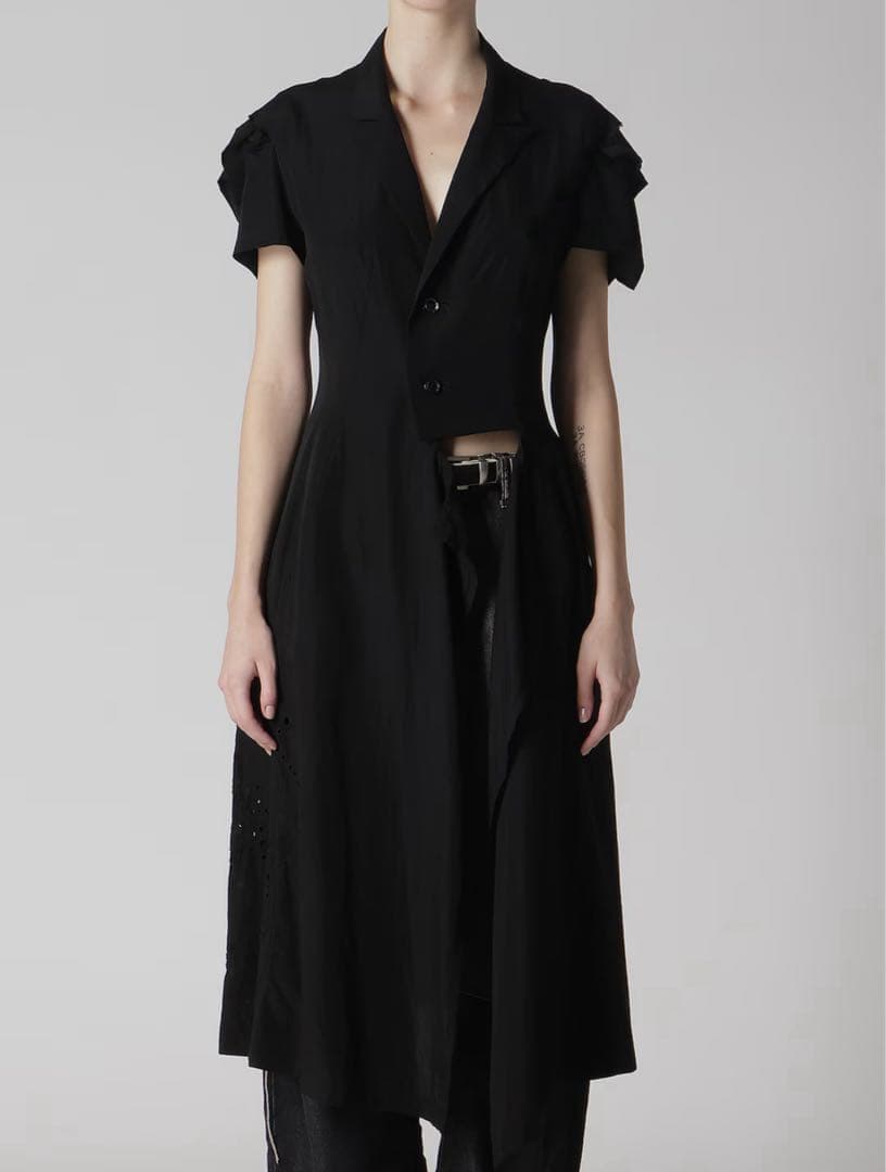 ワイズ Y’s SS2025 ロングアシメトリーシャツ 黒 Y's GENDER NEUTRAL SS2025 COLLECTION | Yohji Yamamoto (ヨウジ