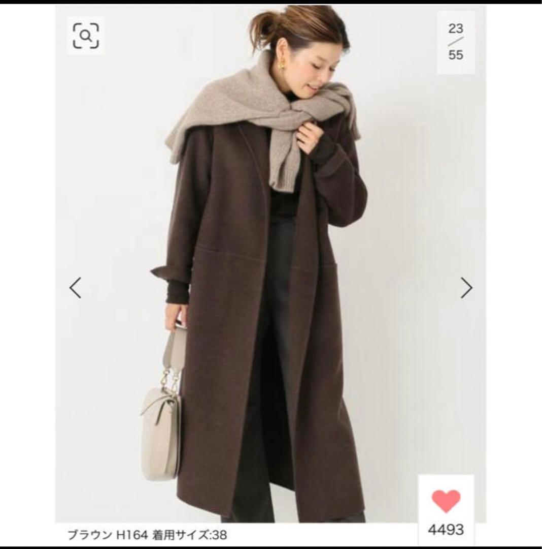 victorian リバーロングノーカラーコート ☆ドゥーズィエムクラス