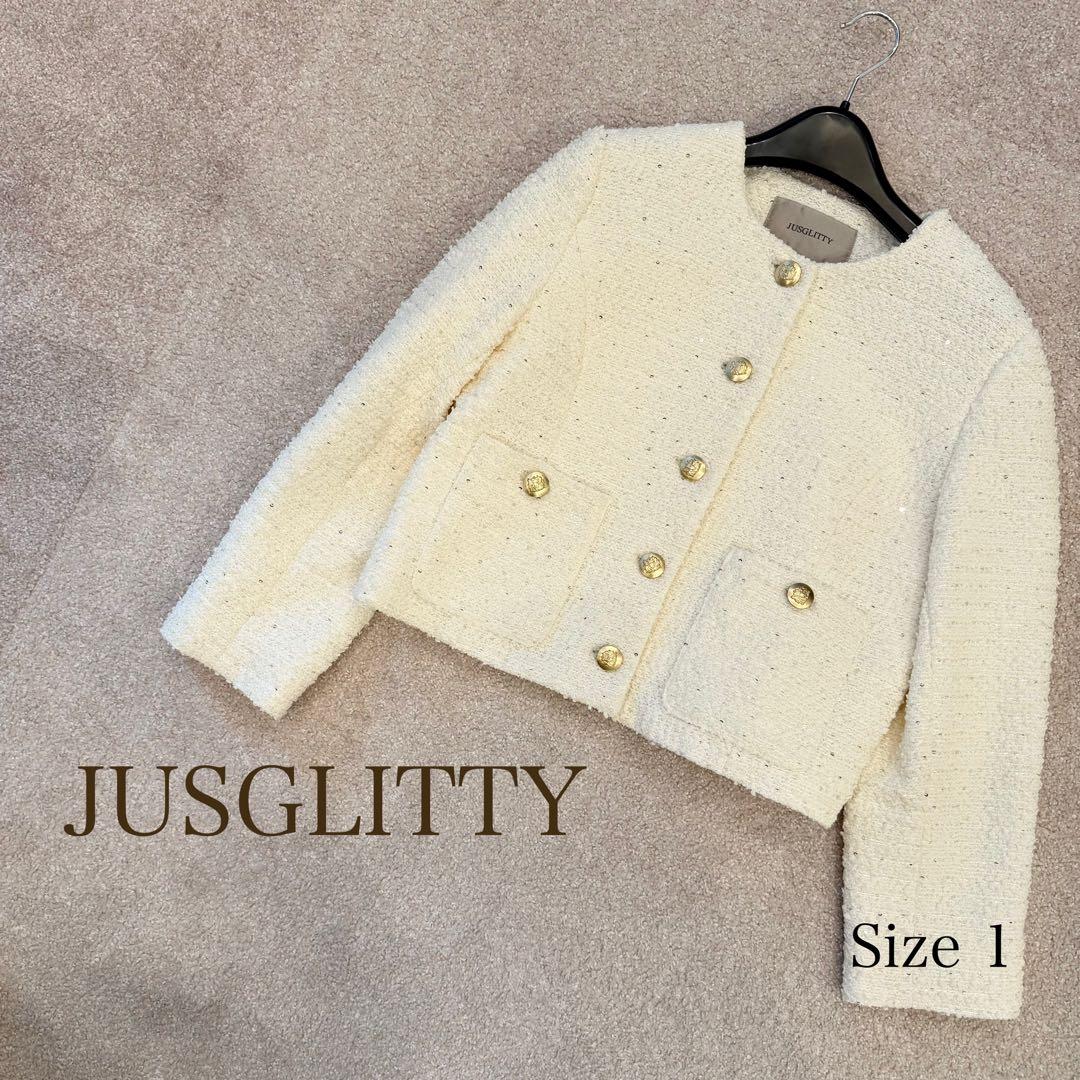 ジャスグリッティー キラキラツイードジャケット - メルカリ