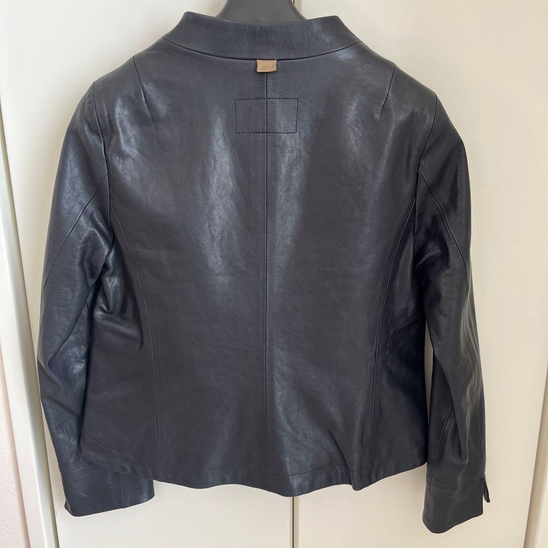 新品】パラスパレス ラムレザー ノーカラー ジャケット - メルカリ