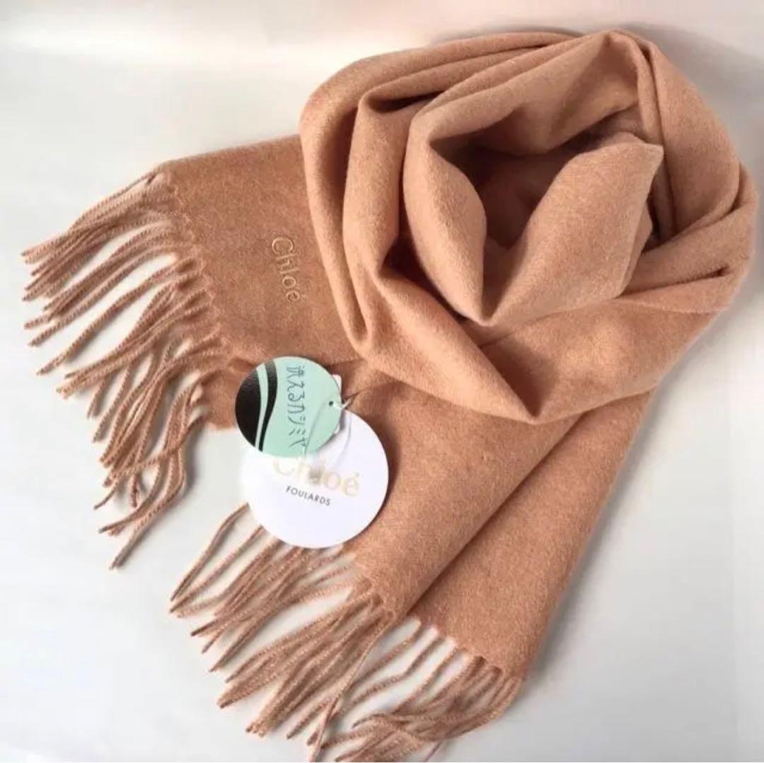 クロエ カシミヤ100 マフラーストール - メルカリ