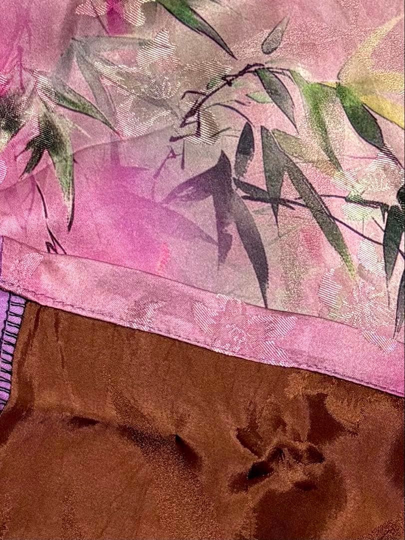 桃色ワカメ様専用ページ】ジャカード シルク チャイナドレス ロング