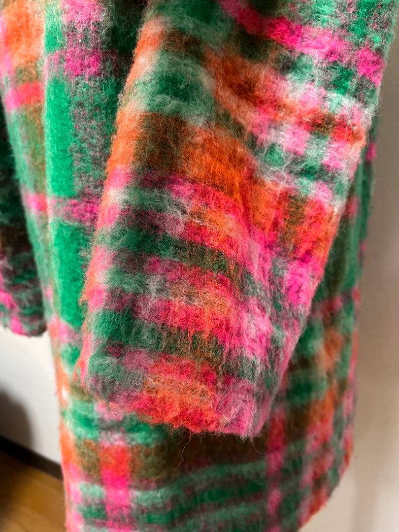 ANNA BASSANI】アンナバッサーニ モヘア チェック チェスターコート