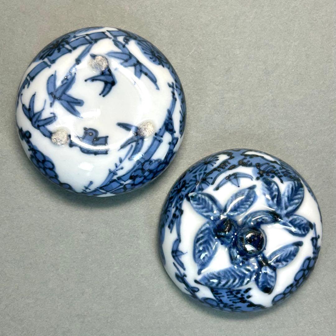 香合 4個セット 『押小路 青磁 呉須 祥瑞 交趾』 茶道具 茶道 共箱