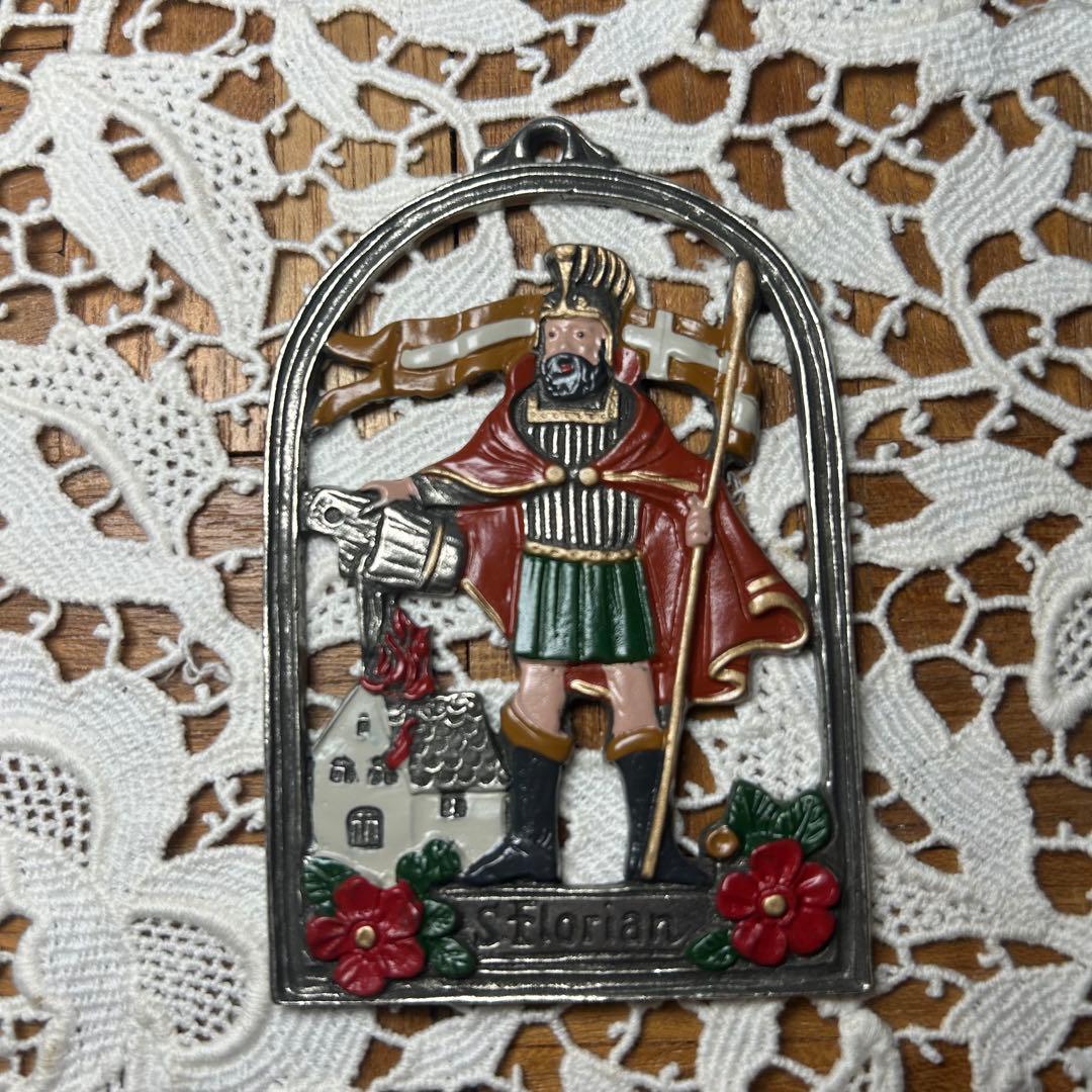 ドイツ kuhn キューン社 錫製壁飾り アンティーク 入手困難 消防