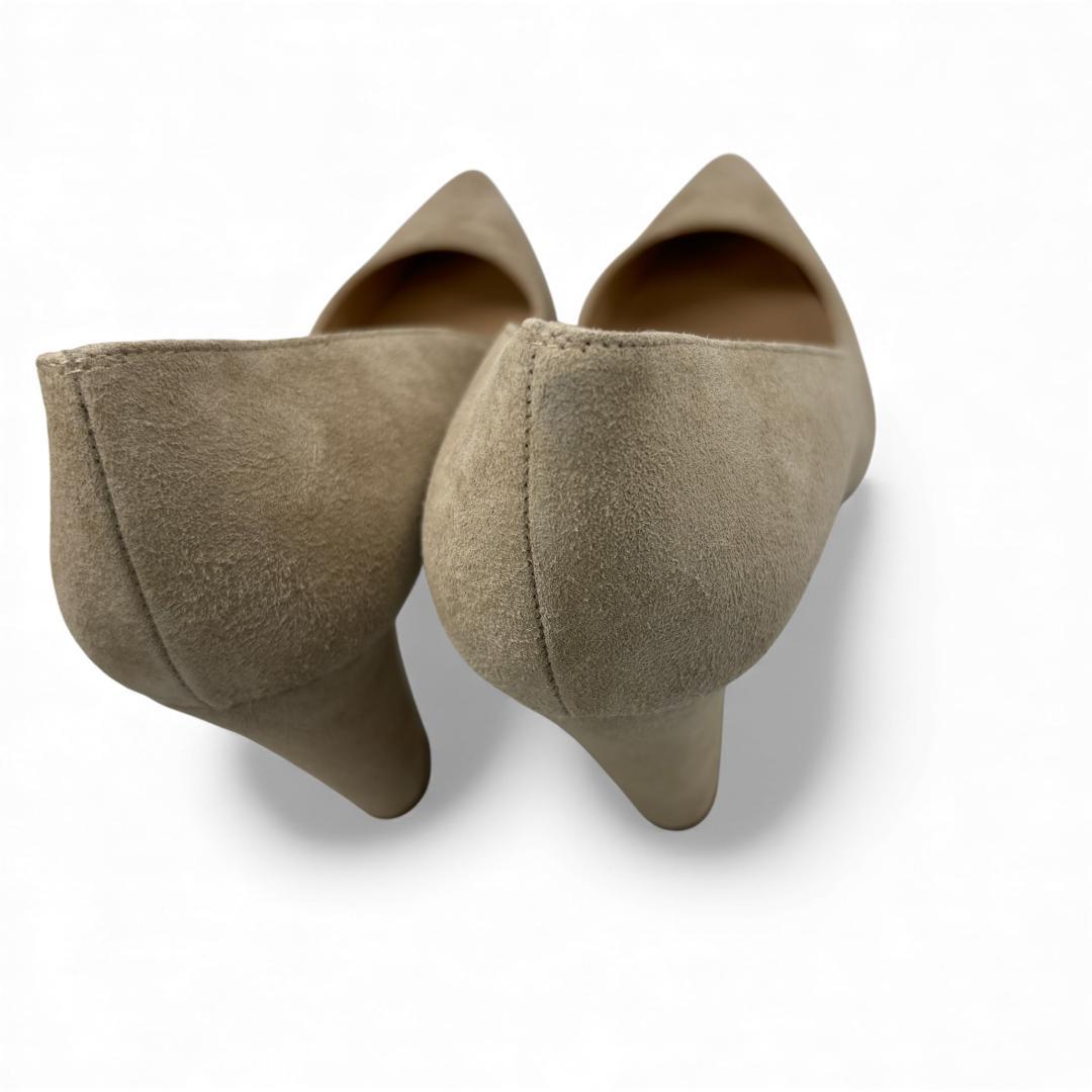 新品級 マノロブラニク スエード ポインテッドパンプス 37.5 24.5cm