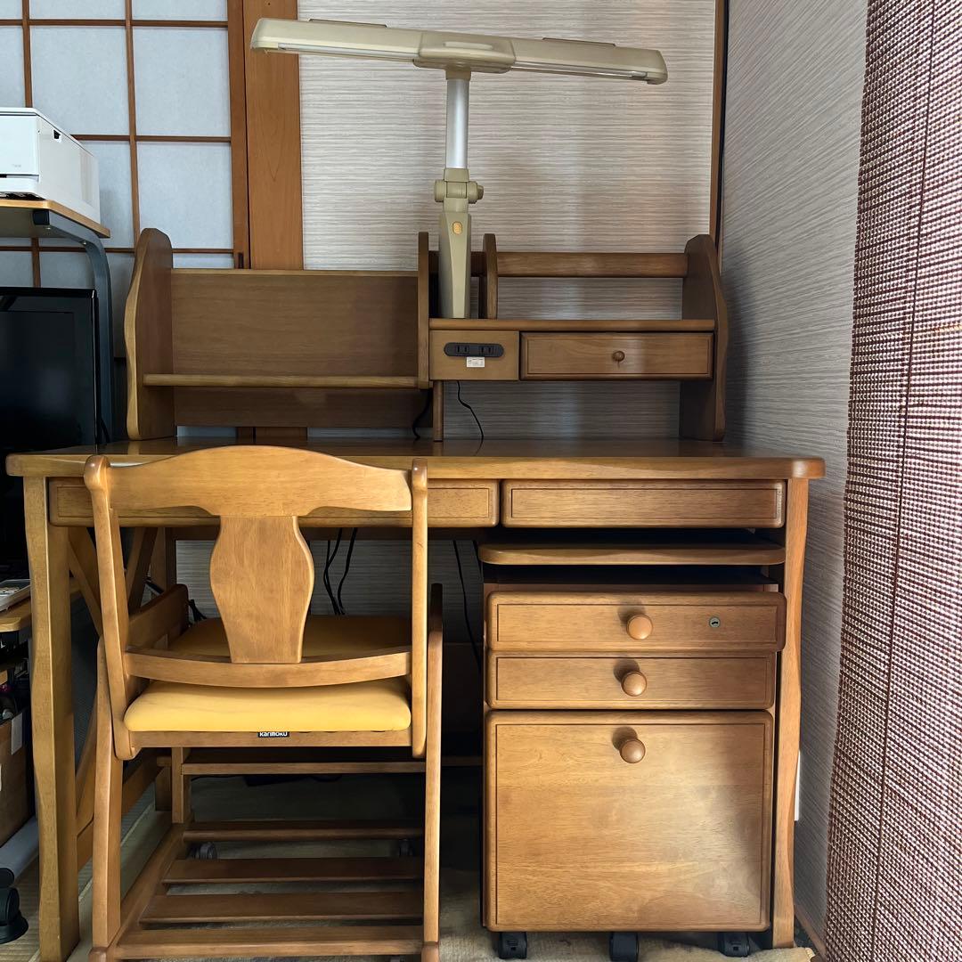 さるっち/カリモク　学習机　①机•本棚セット 楽天市場】※メーカー在庫限り！カリモク 学習机セット デスクセット 幅