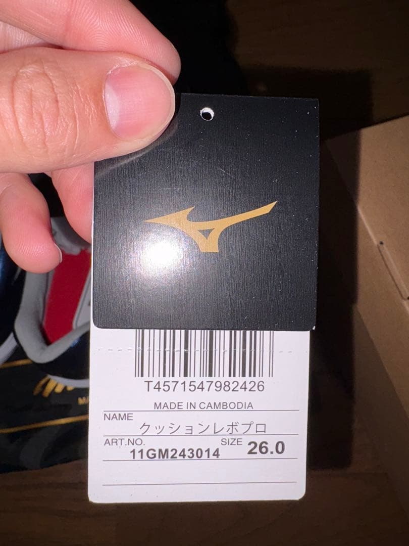 Mizunoクッションレボプロ 26.0cm ネイビー