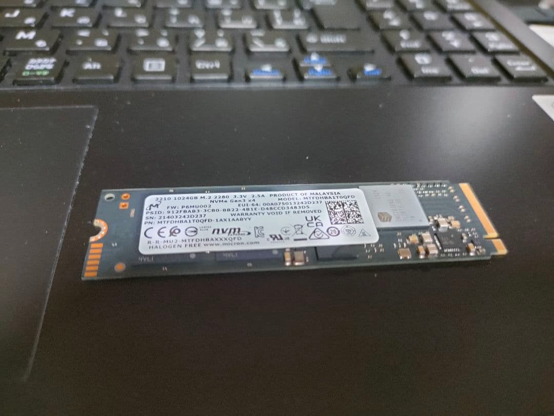 内蔵型SSD Micron NVMe 2280 M.2 SSD 1TB Amazon | Micron 3400 1TB ソリッドステートドライブ - M.2 2280 内蔵